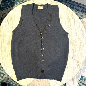 Elizabeth & James oversized Gray Cashmere Vest Sz MED